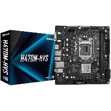 Материнская плата ASRock H470M-HVS LGA1200, H470, 2*DDR4, D-Sub+HDMI, 4xSATA3 6.0, 2xUSB 3.2, 4xUSB 2.0, mATX