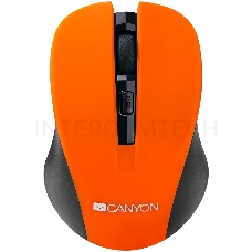 Мышь CANYON CNE-CMSW1O Orange USB {wireless mouse with 3 buttons, DPI changeable 800/1000/1200}