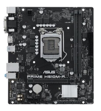 Материнская плата ASUS PRIME H510M-R-SI, LGA1200, H510, 2*DDR4, DVI+D-Sub + HDMI, SATA3, Audio, Gb LAN, USB 3.2, COM*1 header (w/o cable),mATX