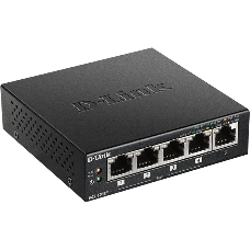 Неуправляемый коммутатор D-Link DGS-1005P/B1A с 5 портами 10/100/1000Base-T, функцией энергосбережения и поддержкой QoS (4 порта с поддержкой PoE 802.3af/802.3at (30 Вт), PoE-бюджет 60 Вт)