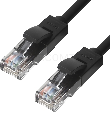 Патч-корд Greenconnect Патч-корд UTP прямой ethernet 2.5m кат.5е,  RJ45, литой, (Черный) (GCR-LNC06-2.5m)