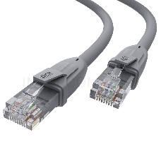 Патч-корд GCR прямой 0.3m UTP кат.6, серый, 24 AWG, ethernet high speed, RJ45, T568B, GCR-52541