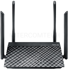 Маршрутизатор беспроводной Asus RT-AC1200 10/100BASE-TX черный (Dual Band)
