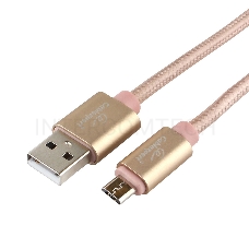 Кабель USB 2.0 Cablexpert CC-U-mUSB01Gd-1M, AM/microB, серия Ultra, длина 1м, золотой, блистер