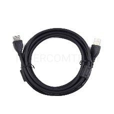 Кабель Gembird/Cablexpert CCF2-USB2-AMAF-10 USB 2.0  Pro AM/AF, 3м, экран, 2феррит.кольца, черный, пакет