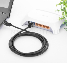 Патч-корд Greenconnect Патч-корд UTP прямой ethernet 2.5m кат.5е,  RJ45, литой, (Черный) (GCR-LNC06-2.5m)