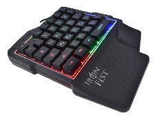 Игровой блок Oklick 701G IRON FIST черный USB for gamer LED (подставка для запястий)