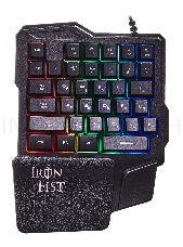 Игровой блок Oklick 701G IRON FIST черный USB for gamer LED (подставка для запястий)
