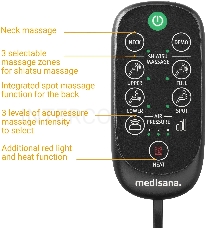 Массажная накидка Medisana MC 823 серый/черный