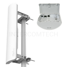 Антенна MikroTik RB921GS-5HPacD-19S mANTBox 19s (5GHz 120 degree 19dBi 2X2 MIMO Dual Polarization Sector Antenna, 720MHz CPU, 128MB RAM, 1xGbit LAN, 1xSFP, PoE, PSU, mounting kit, RouterOS L4)