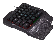 Игровой блок Oklick 701G IRON FIST черный USB for gamer LED (подставка для запястий)
