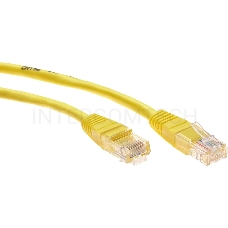Патч-корд литой Telecom UTP кат.5е 5,0м желтый