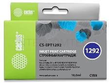 Картридж струйный Cactus CS-EPT1292 голубой для Epson Stylus Office B42/BX305/BX305F (10ml)