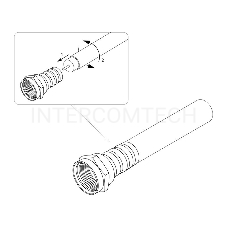 Разъем антенный на кабель Rexant, штекер F для кабеля RG-6 03-008C (100 шт.)