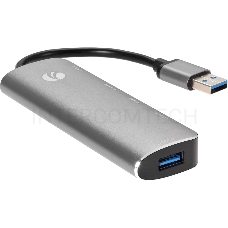 Адаптер концентратор USB 3.1 Type-A --> 4 USB3.0 Alum Shell HUB + PD , VCOM <CU4383A>