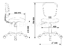 Кресло детское Бюрократ CH-204NX/PENCIL-GN зеленый карандаши