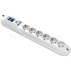 Сетевой фильтр Pilot GL 6 розеток (5 евро + 1 без заземления) 10 м Surge protector Pilot GL 6 outlets (5 euro + 1 without ground) 10A / 2.2kVt, 10m
