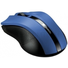 Мышь беспроводная CANYON CNE-CMSW05BL, 2.4Ghz wireless Optical  Mouse with 4 buttons, DPI 800/1200/1600, голубой