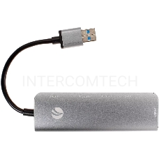 Адаптер концентратор USB 3.1 Type-A --> 4 USB3.0 Alum Shell HUB + PD , VCOM <CU4383A>