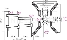 Кронштейн для телевизора Arm Media LCD-900 черный 22-55 макс.18кг настенный поворот и наклон