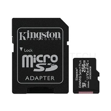 Флеш карта microSDHC 256GB microSDXC Class10 Kingston <SDCS2/256GB> UHS-I Canvas Select up to 100MB/s с адапт.