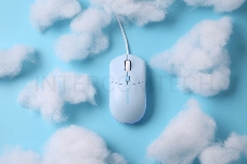Мышь проводная Dareu LM121 Blue (голубой), DPI 800/1600/2400/6400, подсветка RGB, размер 116x35x60мм, 1,8м