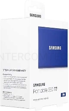 Твердотельный накопитель Samsung SSD 2TB T7 Touch, USB Type-C, R/W 1000/1050MB/s, Blue