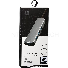 Адаптер концентратор USB 3.1 Type-A --> 4 USB3.0 Alum Shell HUB + PD , VCOM <CU4383A>