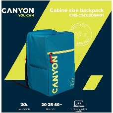 Рюкзак CANYON cabin size backpack for 15.6 laptop, polyester ,dark green