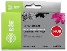 Картридж струйный Cactus CS-PGI1400XLM пурпурный для HP Canon MB2050/MB2350/MB2040/MB2340 (11.5мл)