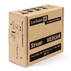 Веб-камера ExeGate EX287383RUS Stream HD 4000 4K UHD T-Tripod (матрица 1/3 8 Мп, 3840x3104, 30fps, 6-линзовый объектив (стекло), автофокус, шторка, USB, микрофон с шумоподавлением, поворотное крепление, телескопический штатив Tripod Tele Ball, кабель 1,5
