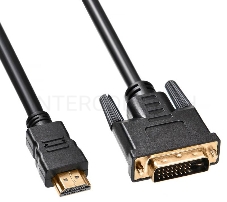 Кабель Buro HDMI-19M-DVI-D-3m 24M/19M 3м позолоченные контакты ферритовые кольца