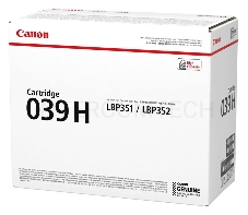 Тонер-картридж Canon Cartridge 039HBK (0288C001) черный, 25000 стр., для LBP351x/352x