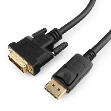 Кабель DisplayPort-DVI Gembird/Cablexpert  1.8м, 20M/19M, черный, экран, пакет(CC-DPM-DVIM-6)