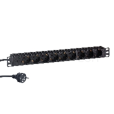 Блок розеток горизонтальный ExeGate ServerPro PDU-19H905 Al-9S-EU3, 19