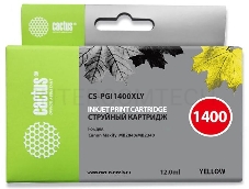 Картридж струйный Cactus CS-PGI1400XLY желтый для HP Canon MB2050/MB2350/MB2040/MB2340 (11.5мл)