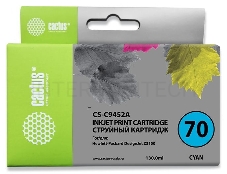 Картридж струйный Cactus CS-C9452A голубой для №70 HP Designjet Z3100 (130ml)