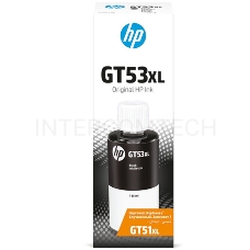 Емкость с чернилами HP GT53XL для GT 5810/5820/Ink Tank 115/315/319/419/415/Smart Tank 515/615, чёрная (135 ml), 6000 стр.