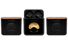 Комплект (наушники беспроводные LINX  и колонки LINX-BT-SPK  ) Meters LINX Stereo Speaker System,черные