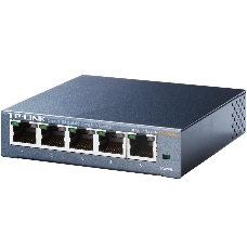 Коммутатор TP-Link SOHO  TL-SG105  5-port Desktop Gigabit Switch, 5 10/100/1000M RJ45 ports, metal case