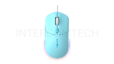Мышь проводная Dareu LM121 Blue (голубой), DPI 800/1600/2400/6400, подсветка RGB, размер 116x35x60мм, 1,8м
