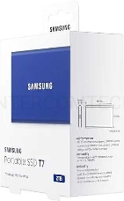 Твердотельный накопитель Samsung SSD 2TB T7 Touch, USB Type-C, R/W 1000/1050MB/s, Blue