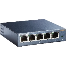 Коммутатор TP-Link SOHO  TL-SG105  5-port Desktop Gigabit Switch, 5 10/100/1000M RJ45 ports, metal case