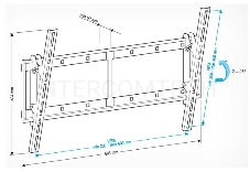 Кронштейн для телевизора Holder LCD-T6606 черный 42-65 макс.60кг настенный наклон