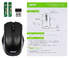 Мышь Acer OMR030 черный оптическая (1600dpi) беспроводная USB (4but)