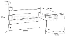 Кронштейн ARM Media LCD-7101 WHITE для LCD/LED ТВ 10-26, max 15 кг, настенный