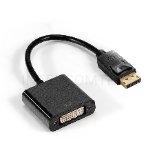 Кабель-переходник DisplayPort-DVI-D ExeGate EX-A-DPM-DVIF-0.15 (20M/29F, 0,15м, позолоченные контакты)