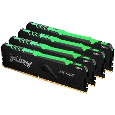 Оперативная память Kingston DRAM 32GB 3600MHz DDR4 CL17 DIMM (Kit of 4) FURY Beast RGB EAN: 740617319071