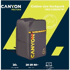 Рюкзак CANYON cabin size backpack for 15.6 laptop ,polyester ,gray