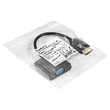 Кабель-переходник DisplayPort-VGA ExeGate EX-DPM-VGAF-0.2 (20M/15F, 0,2м)